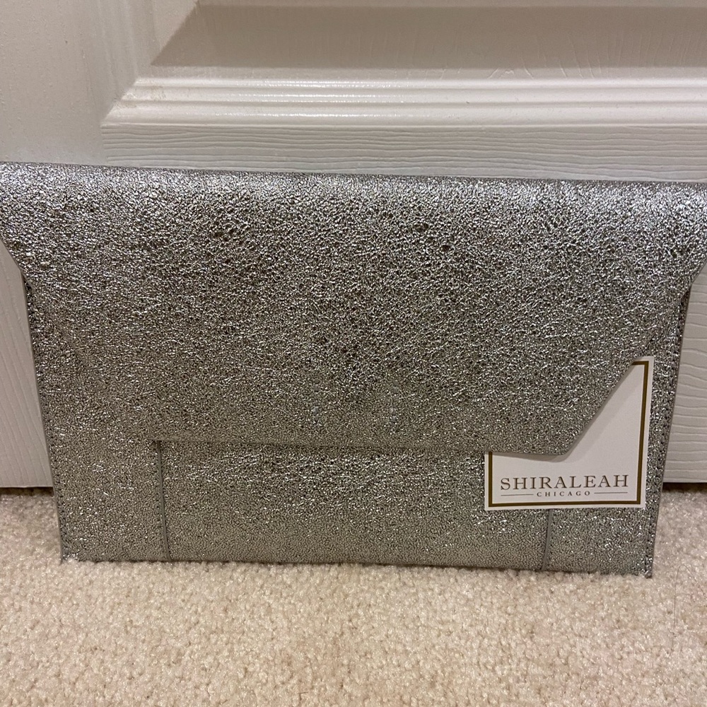 Beautiful Shiraleah silver clutch. NWT